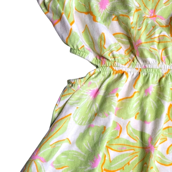 Zara Knit Floral Kids Dress in Green and Yellow 13/14 - Picture 4 of 4